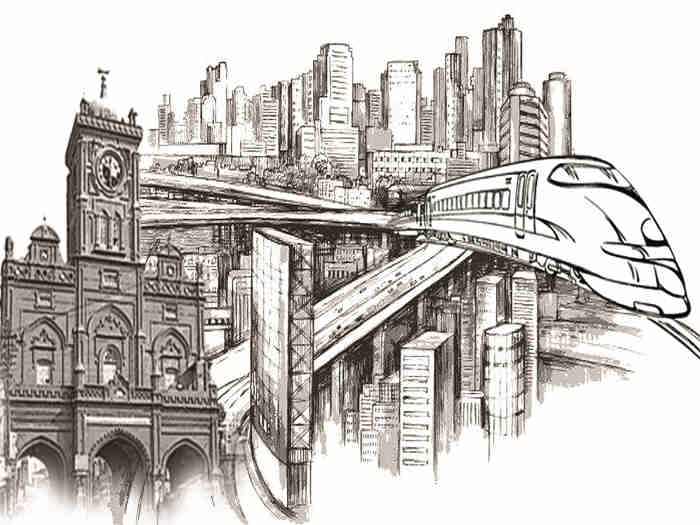 City of the future graphic black white cityscape skyline sketch  illustration vector Stock Vector Image  Art  Alamy
