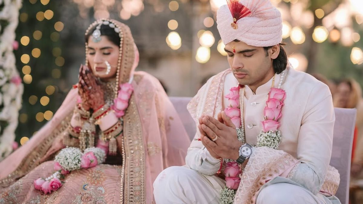 Neeraj Chopra Marriage Who Is Neeraj Chopra Wife Himani Mor Know More About Him- Neeraj Chopra Marriage: नीरज चोपड़ा ने हिमानी मोर संग लिए 7 फेरे बेहद खूबसूरत हैं ओलंपिक चैंपियन की