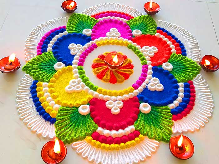 Easy and New Diwali Rangoli Designs 2021 | courtesy: Youtube/Ashok Etutor