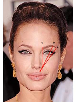 Right eyebrow shape for right eye