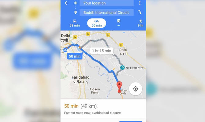 Google Maps Begins Motorcycle Navigation Mode For Two Wheelers In India ...
