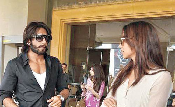 Ranveer and Deepika were spotted at five star hotel   
