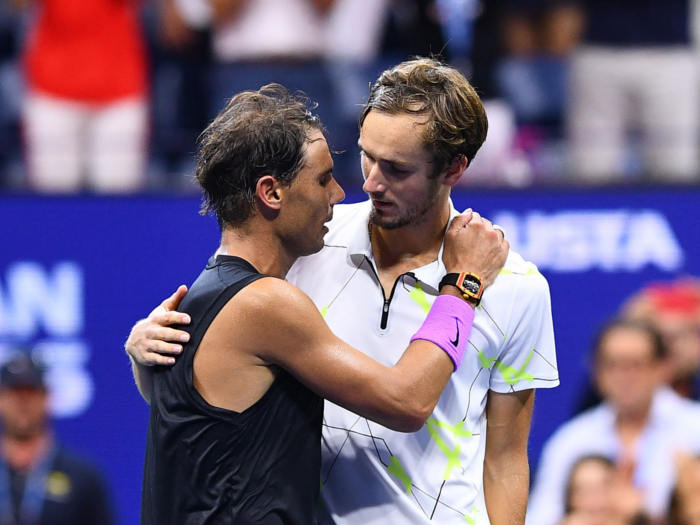 यूएस ओपन 2019 का खिताब जीतने के बाद राफेल नडाल। फोटोः एपी us open 2019 : राफेल नडाल ने जीता चौथा यूएस ओपन खिताब,ईनाम में मिले 27 करोड़ रुपये
